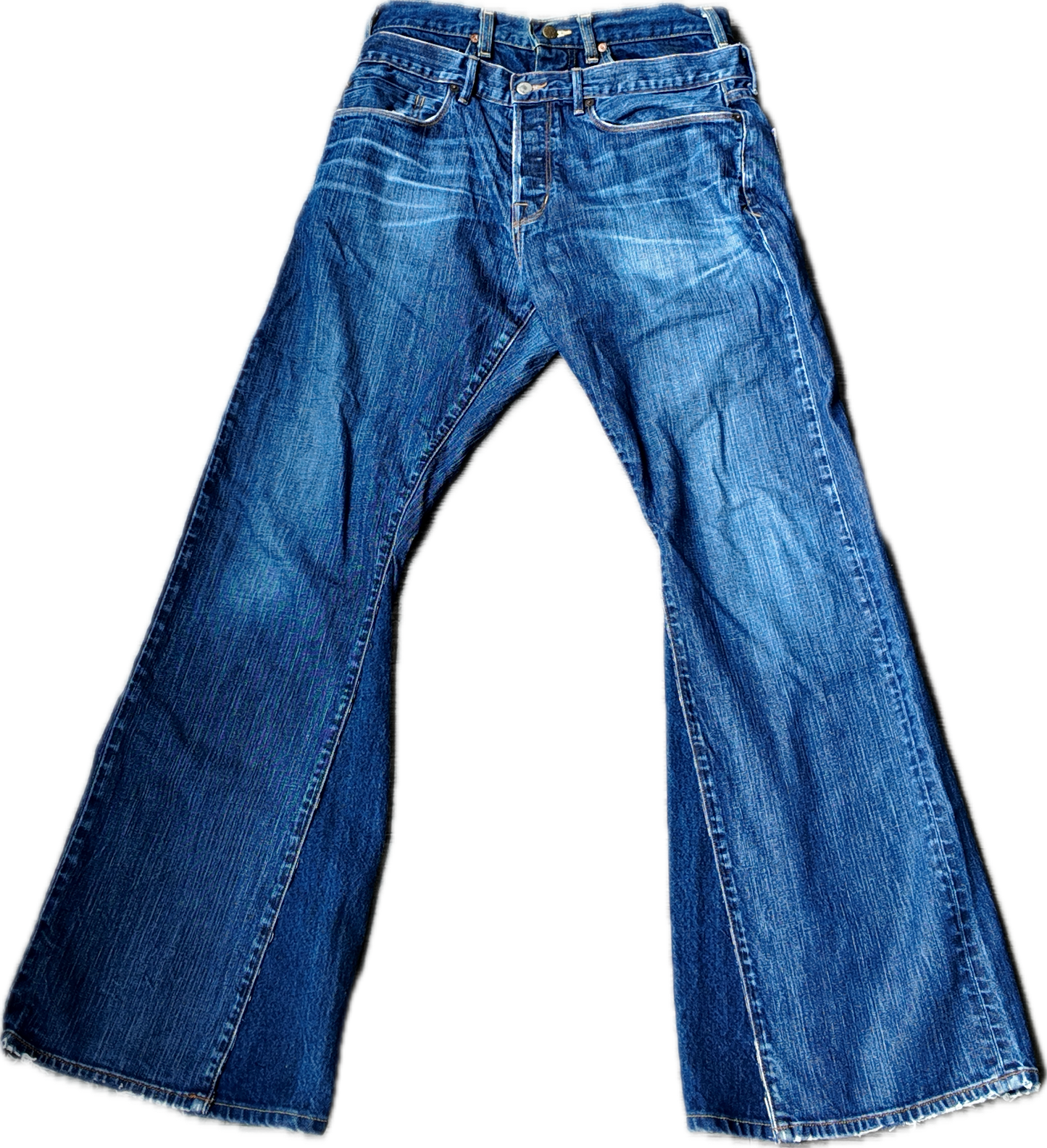 Double waisted flared jeans