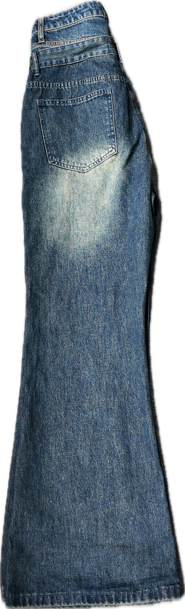Double waisted flared jeans