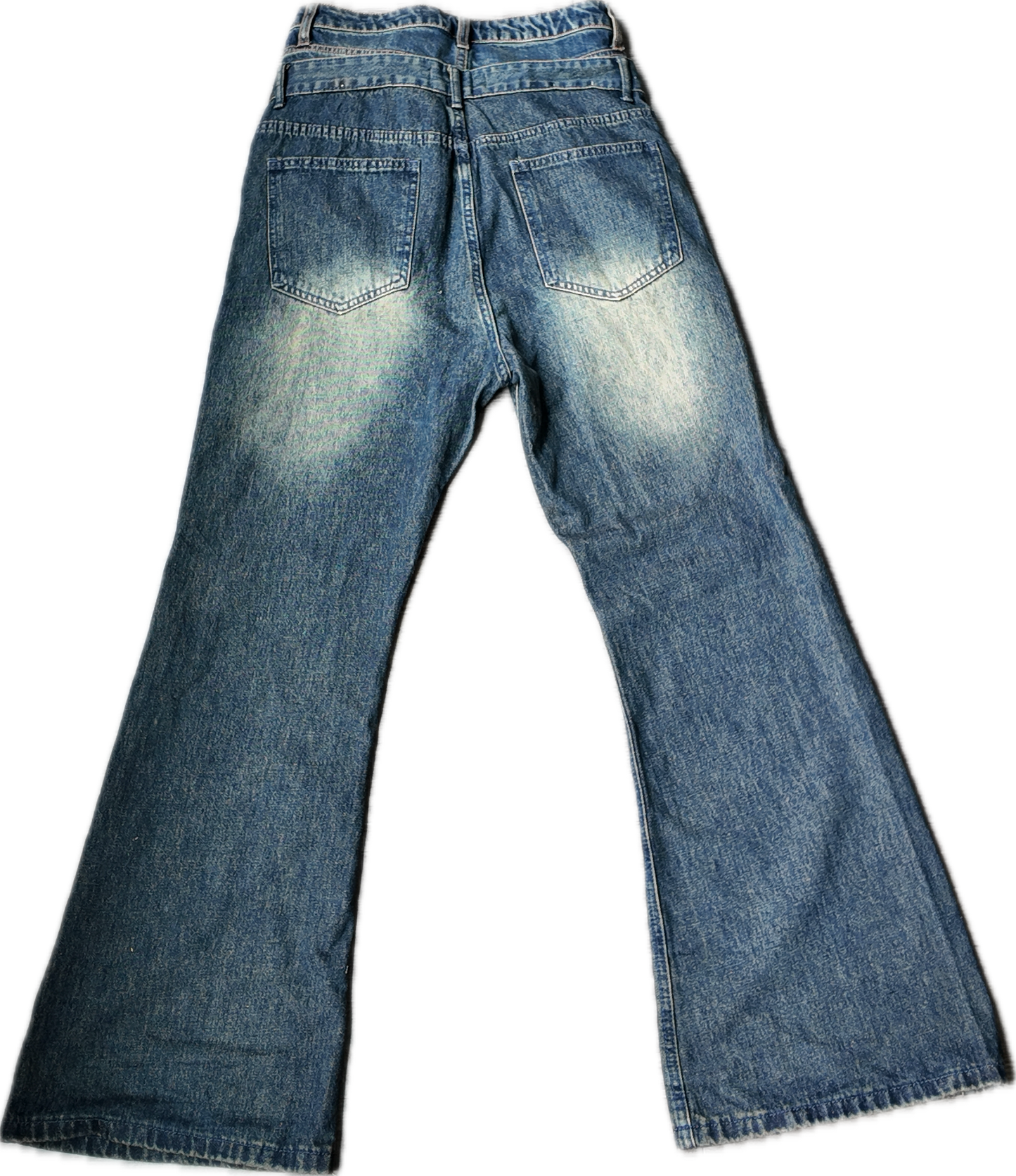 Double waisted flared jeans