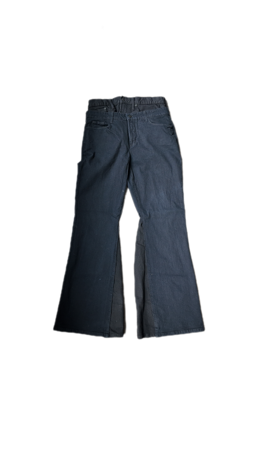 Double waisted flared jeans